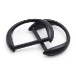 Полукольцо декоративное металл внутр. 25 мм (внешн. 33х24 мм), 2 шт, матовый черный, MT-1855