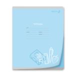 Тетрадь ученическая школьная пластик. обложкой 180 мкм. с трафарет. печатью, цвет.запечат.титул лист A5 12 л. на скобе 65 г/м², белизна 100% 25 шт линия, 01446 Царство знаний, Светоч Т181