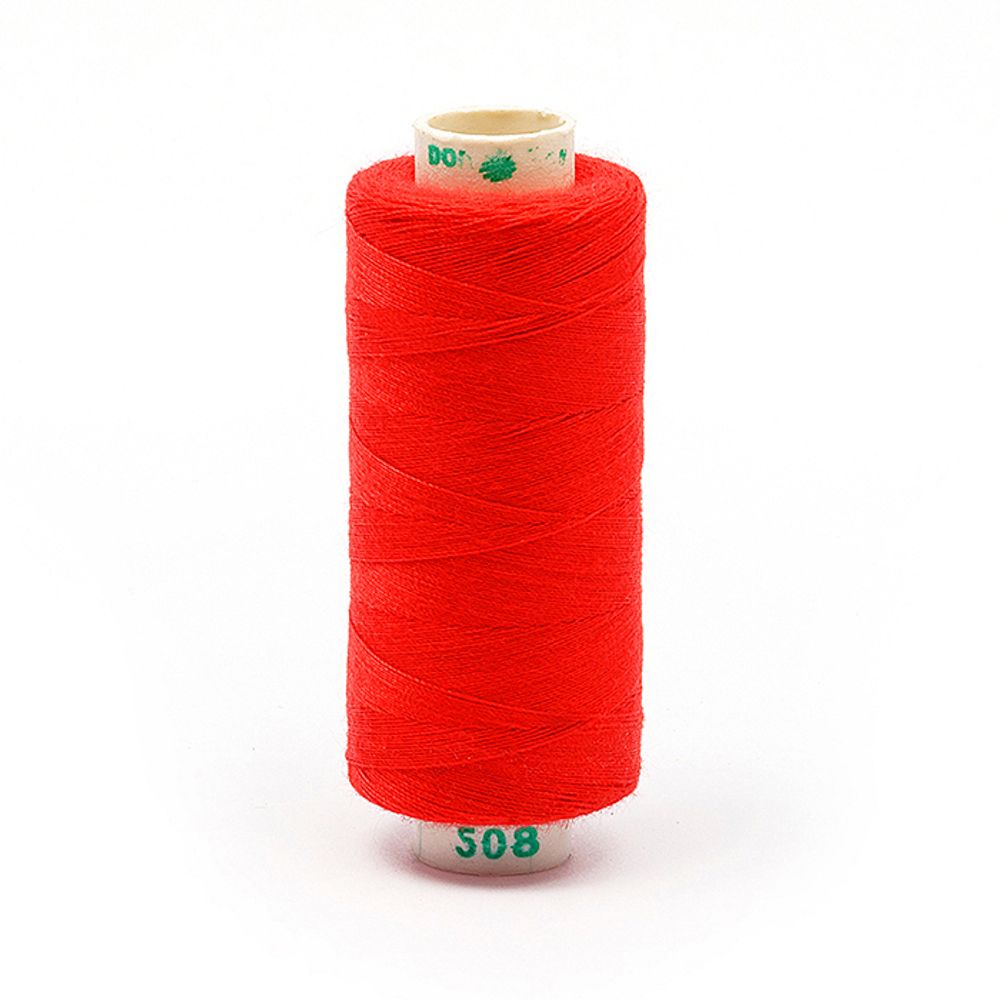 Нитки швейные бытовые Dor Tak 40/2, 366 м / 10 кат., 508 красный