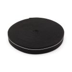 Резинка для мужских трусов и боксеров 30.0 мм / 25 метров, тканая мягкая, 21 г/м, черный/белый полоса