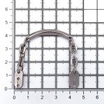Цепочка-вешалка 105х 7 мм, металл, Pewter олово, чер.никель, 2 шт, MB196