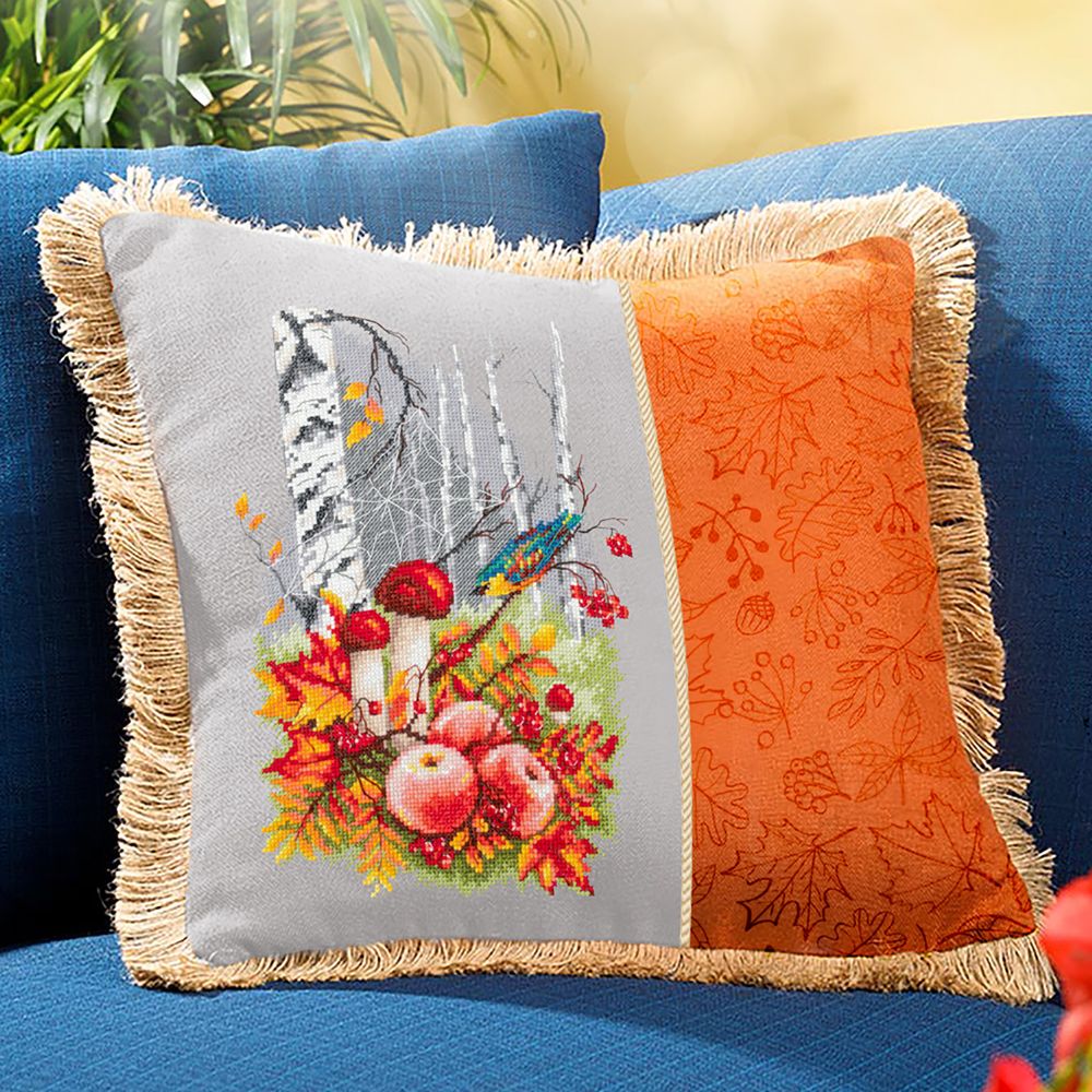 Набор для вышивания нитками Чудесная игла, Осенняя палитра, 18х27 см