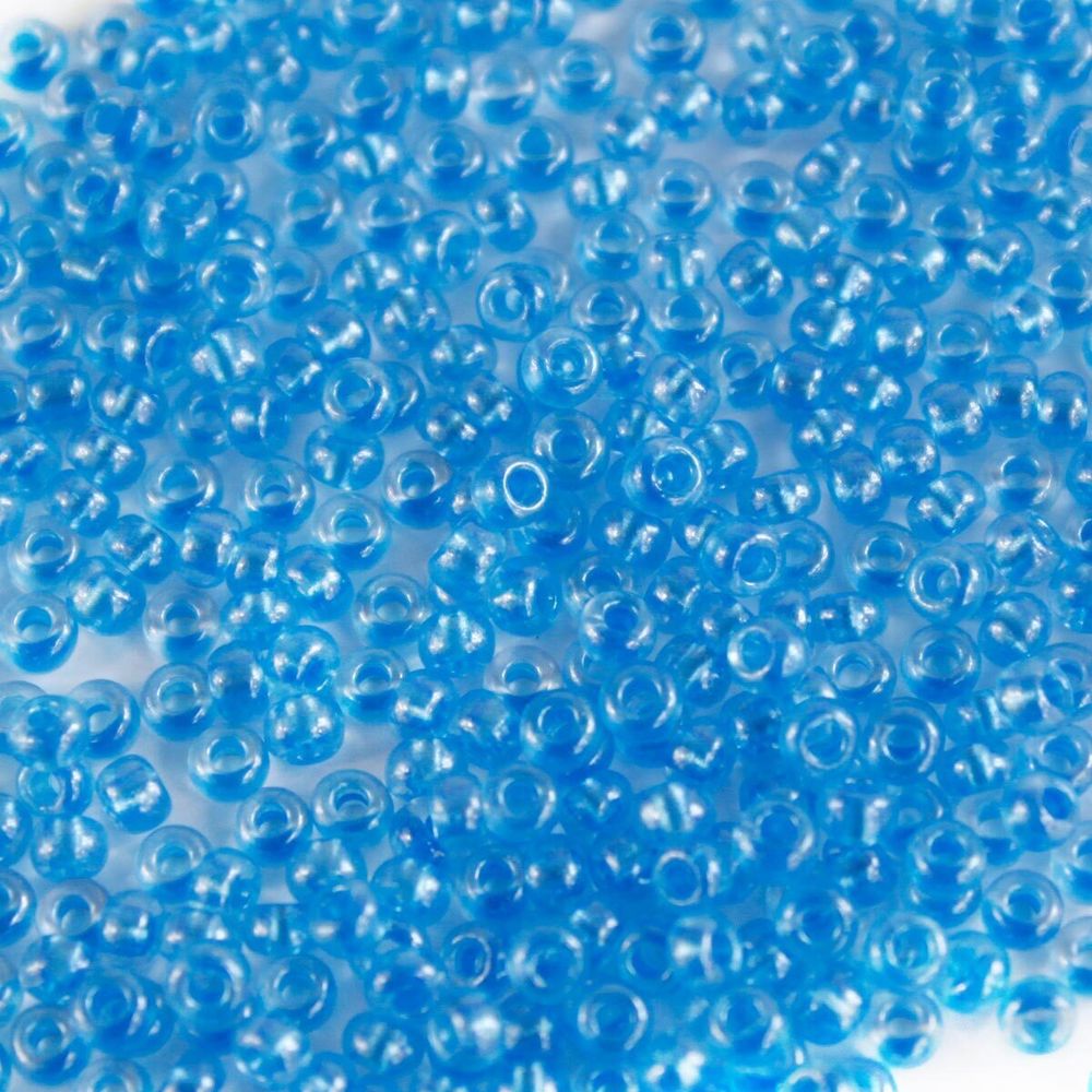 Бисер Preciosa прозрачный с перламутр. цвет. центром, круг.отв., 100 г (5х20 г), (38936)331-19001-10/0-38936