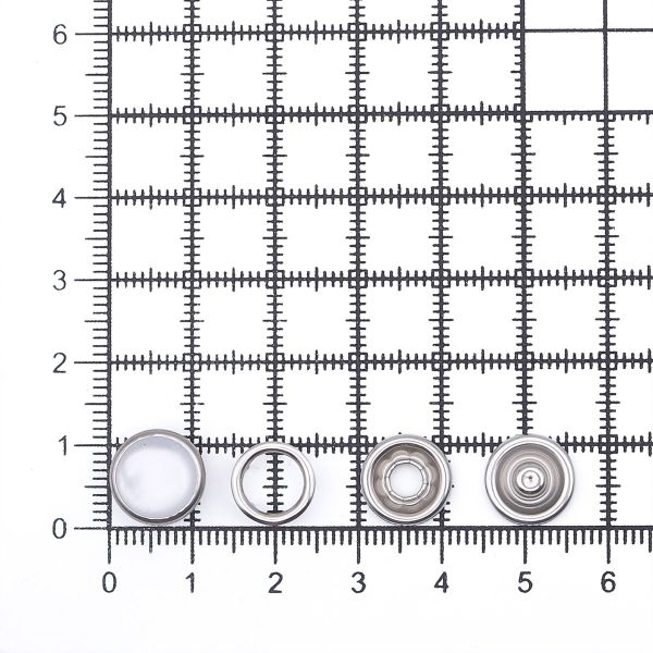 Кнопка рубашечная (джерси) жемчужинка ⌀10.5 мм, ≈1440 шт, МЕТАЛЛ, акрил, белый, NEW STAR
