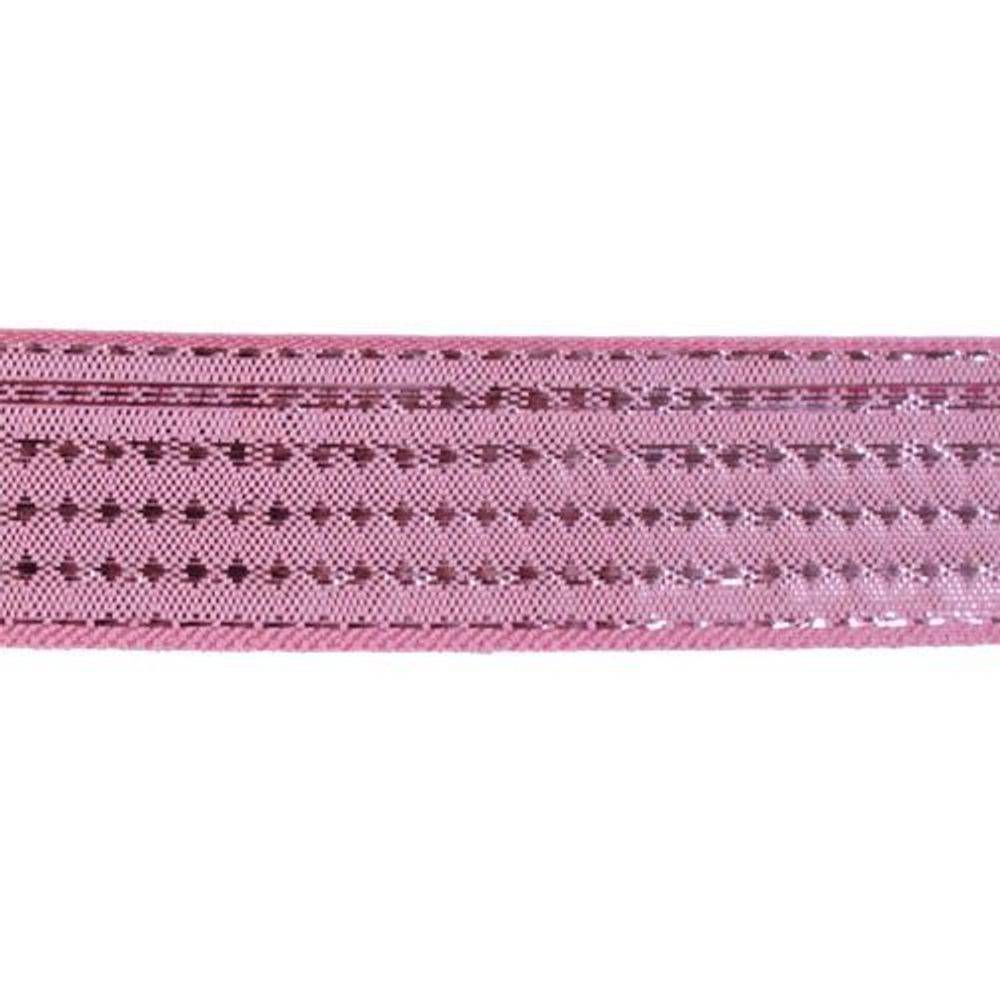 Лента подарочная цветная рис.9015 25 мм, 25м (5 розовый) С3687Г17