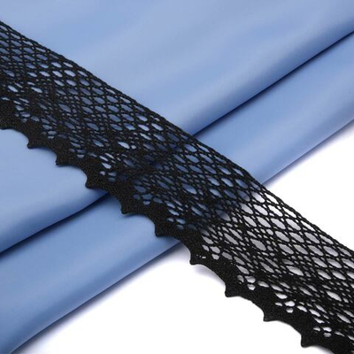 Кружево вязаное (тесьма) хлопковое 55 мм / 25 метров, рис.55.01.180 (черный) С3749Г17