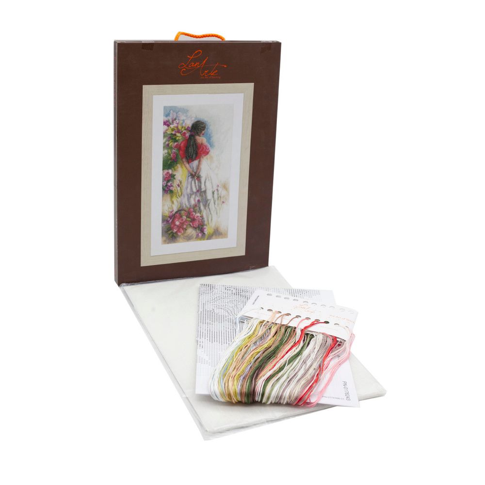 Набор для вышивания нитками Lanarte, На полях 20х40
