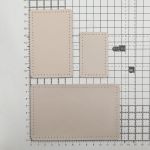 Набор заплаток пришив. из кожи, прямоуг-к 4х6,4см, 6х9,6см, 8х12,7см, с перфорацией, 3 шт (06 бежевый), 9403