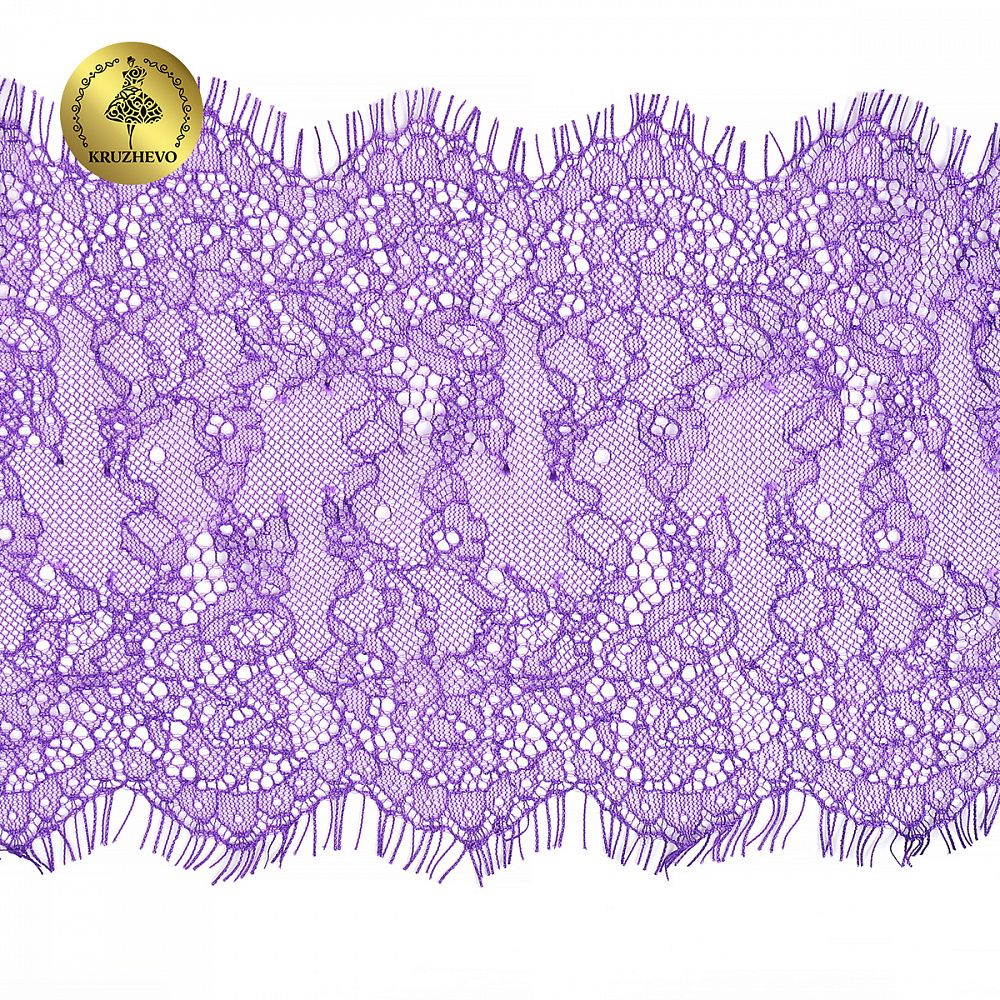 Кружево шантильи (реснички) 170 мм, A88 цв.A0507 сиреневый неон, 3 метра, Kruzhevo