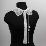 Накладной кружевной воротник 30х35 см, матовая нить Kruzhevo TBY.13/193, цв.белый уп.1шт