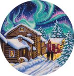 Набор для вышивания нитками Panna, Северная зима, 24х24 см