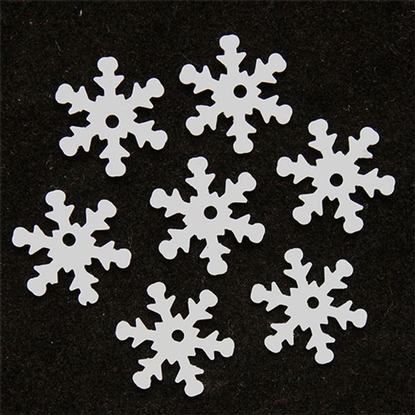 Пайетки фигурные снежинки 13 мм, Астра 10г, L010 белый, уп.10 шт