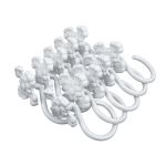 Крючки шторные для карниза навесные ⌀6 мм, 10 шт, 03 белый, Sofi H30