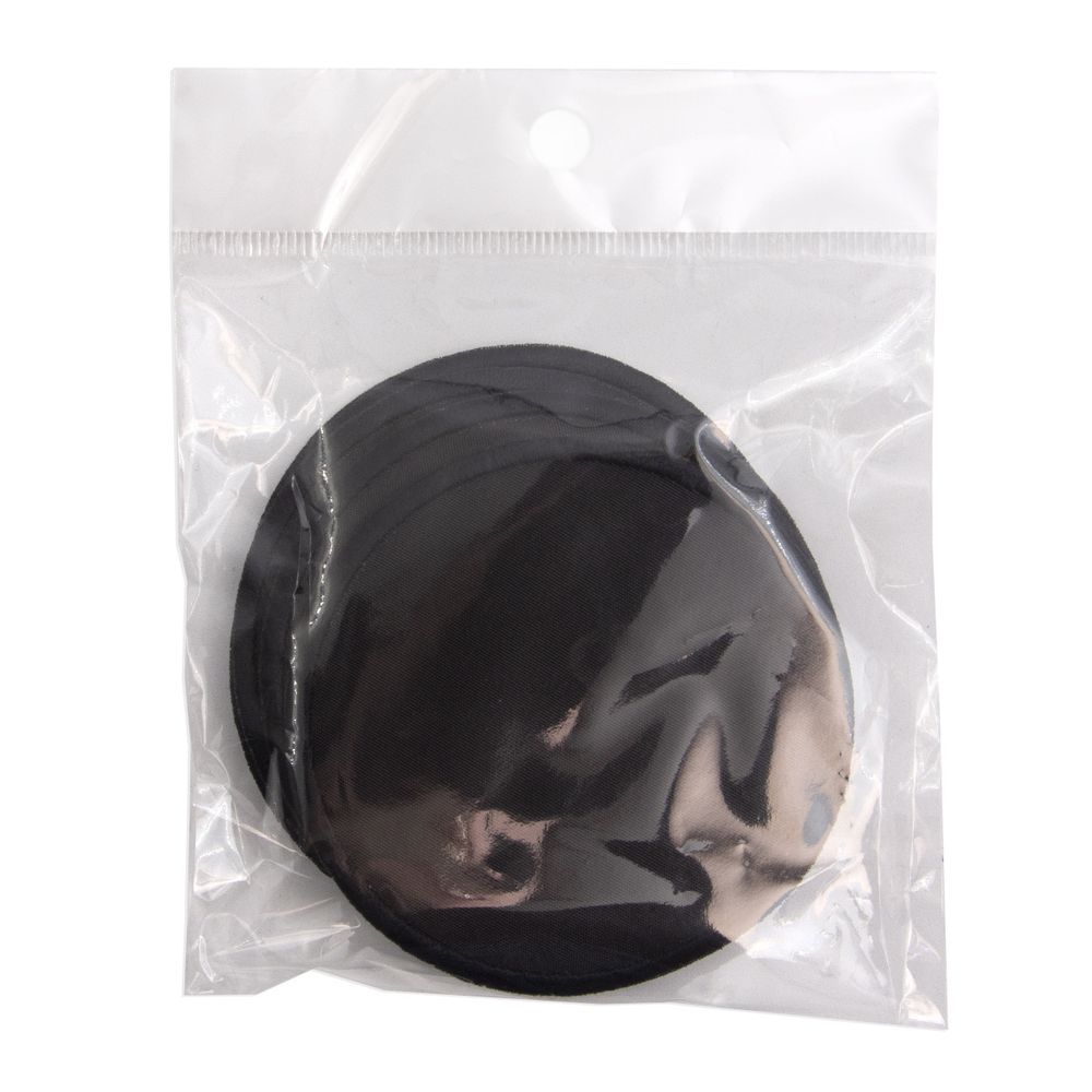 Термоаппликация Круг, черный, 73х73мм 50х50мм 10 шт, 011