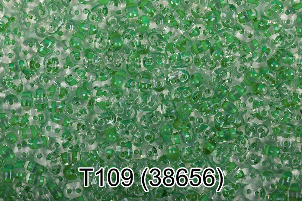 Бисер Preciosa Twin 3 2.5х5 мм, 50 г, 1-й сорт. T109 св.зеленый, 38656, 321-96001