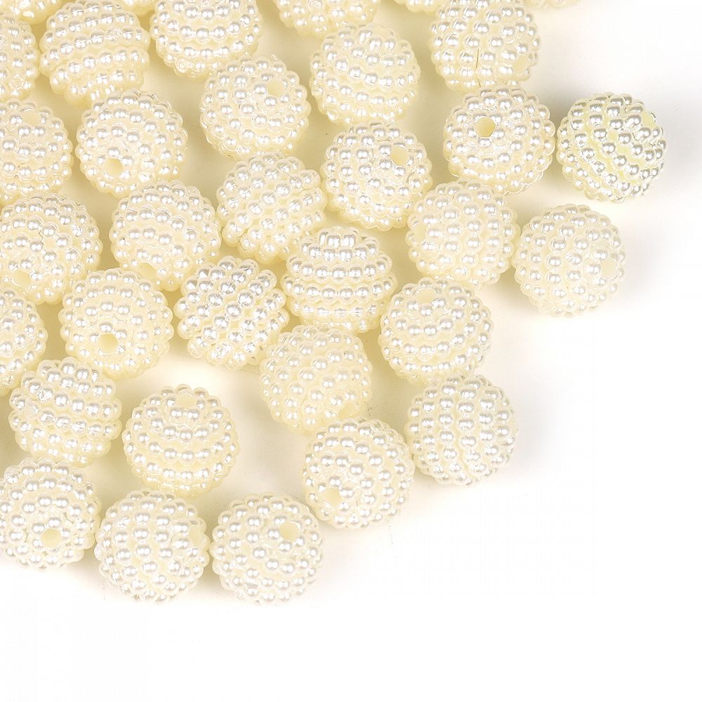 Бусины шамбала ⌀10 мм, SHN.11, цв.001 молочный, 500 г, Magic4Hobby
