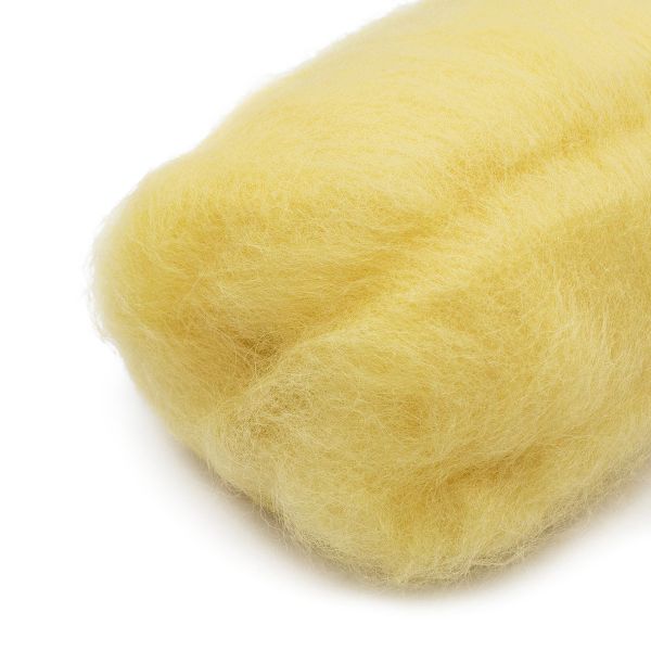 Шерсть для валяния Кардочес 100% п/тонк.шерсть, 100 г Камтекс, цв.031 шампанское