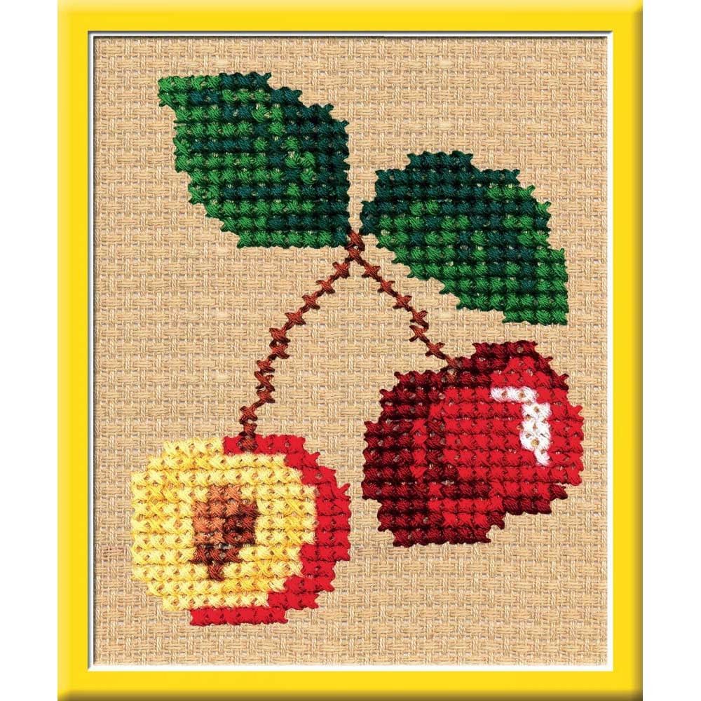 Набор для вышивания нитками РС Студия, Вишенки 8х8 см