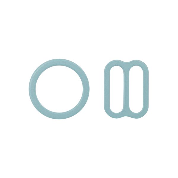 Набор фурнитуры для бюстгальтера металл (кольца ⌀10 мм + регуляторы 10 мм по 4 шт), 1953 лист мяты, 28790