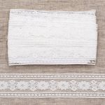 Кружево на сетке 52 мм, 6,8 м ±4 см, WL-85, белый