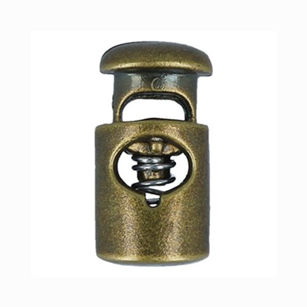 Фиксатор (зажим) для шнура пластик 1 отв., ⌀3.0 мм, 72 шт, 05 бронза, Micron A 1152