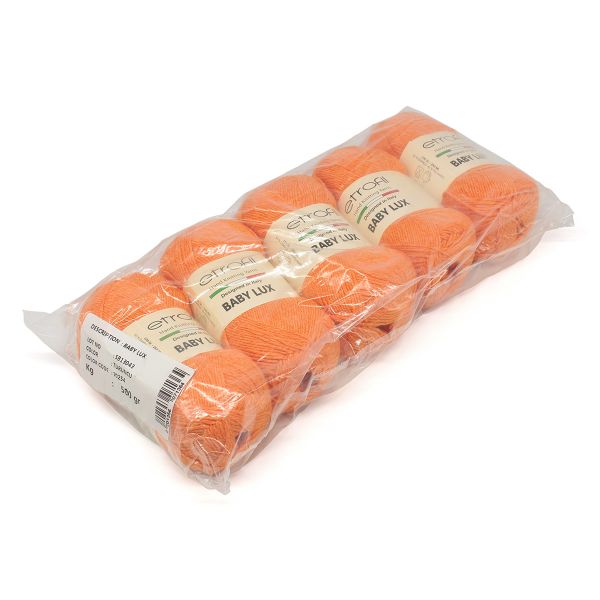Пряжа Etrofil (Этрофил) Baby Lux / уп.5 мот. по 100 г, 250м, 70254 оранжевый