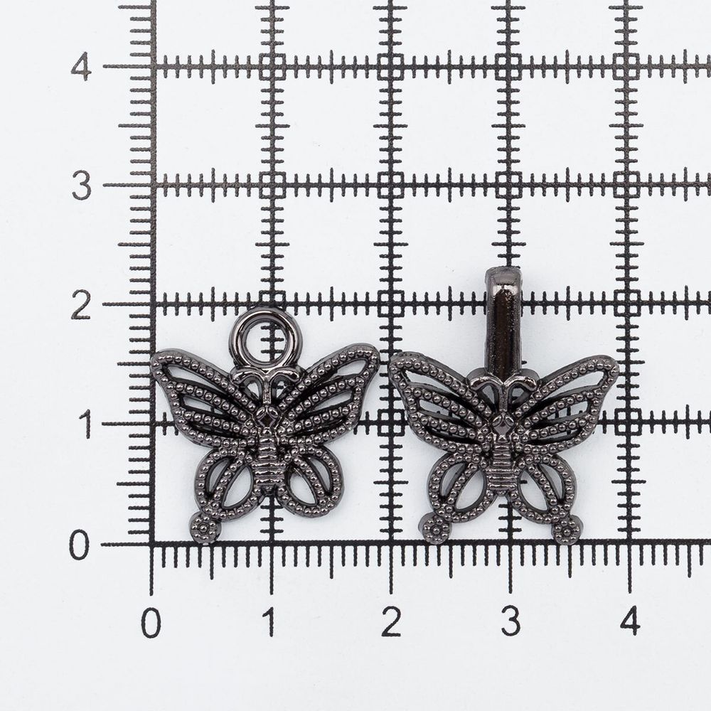Крючки пришивные декоративные 35х20 мм, pewter, 10 шт
