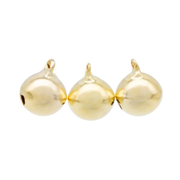 Бубенчики круглые 16 мм, золотой, 10 шт, 2AR239