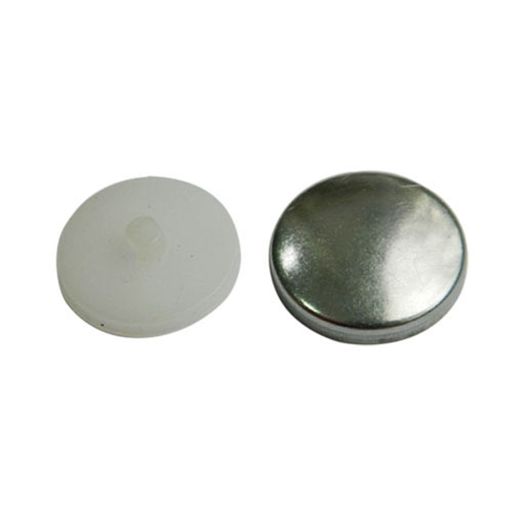 Пуговицы под обтяжку на ножке 40L=25 мм, металл/пластик, 250 шт, New Star (белый)