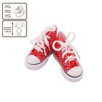 Обувь для кукол Кедики 7.5 см, 03 красный, HobbyBe KBG-2