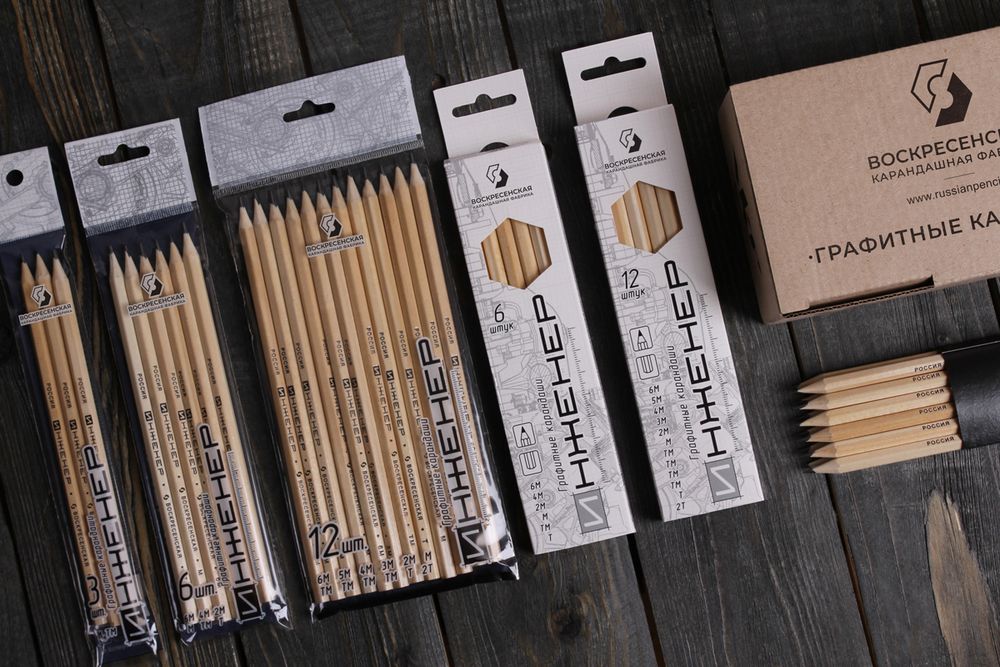 Карандаш чернографитный (набор) ИНЖЕНЕР ОПП ассорти 8х12 шт, 2Т(2Н), Т(Н), ТМ(НВ), ТМ(НВ), ТМ(НВ), ТМ(НВ), М(В), 2М(2В), 3М(3В), 4М(4В), 5М(5В), 6М(6В), ВКФ 12P-1240