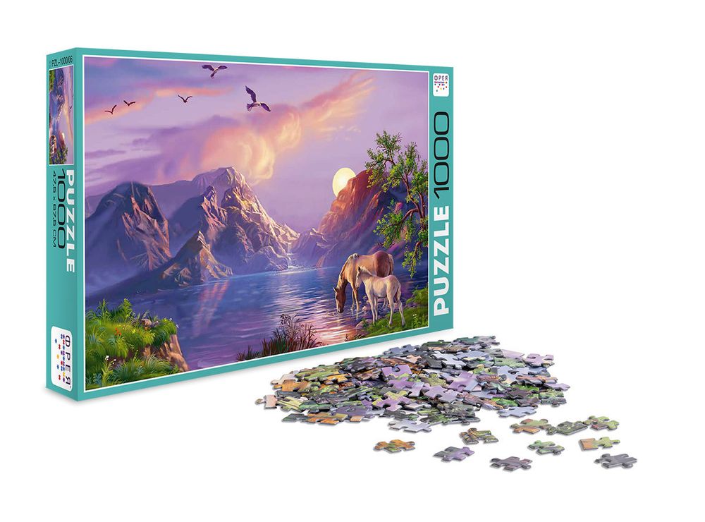 Пазл 1000 элементов, На водопое, PZL-1000/06, Фрея