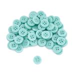 Пуговицы 4 прокола 20L=12.5 мм, пластик, col.12 бирюзовый, 72 шт, CN2844