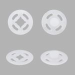 Кнопка пришивная нейлон 13 мм, прозрачный, 12 шт, Pony, 77903