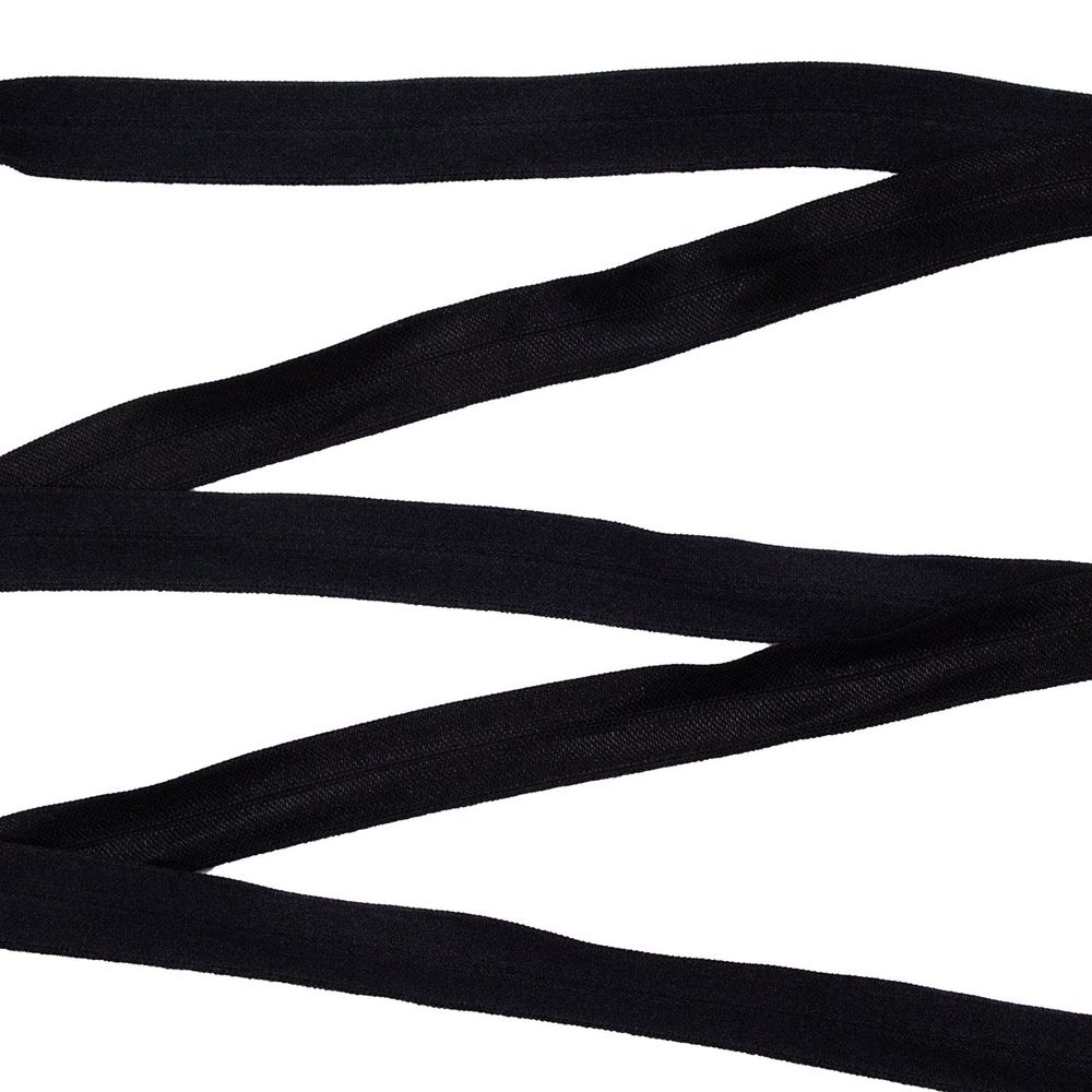 Резинка бельевая (окантовочная) блестящая 18.0 мм / 50 метров, черный