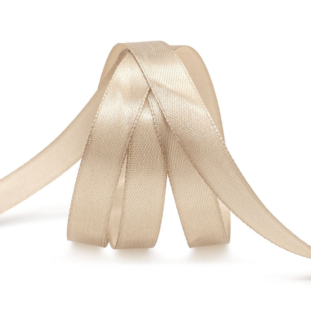 Лента атласная 1-сторонняя 12.0 мм / 22.86±1 метров, 068 бежевый, Globus