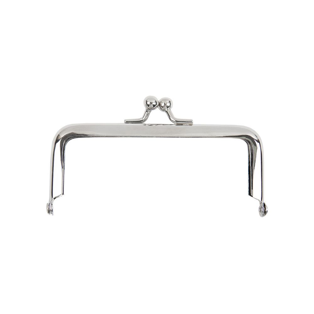 Застежка для сумки фермуар 10.5х6 см, 1 шт, 01 серебро, Gamma FER-28