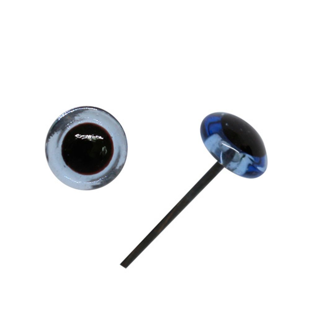 Глаза для кукол и игрушек 6мм на металл. ножке, цв.голубой, 8 шт