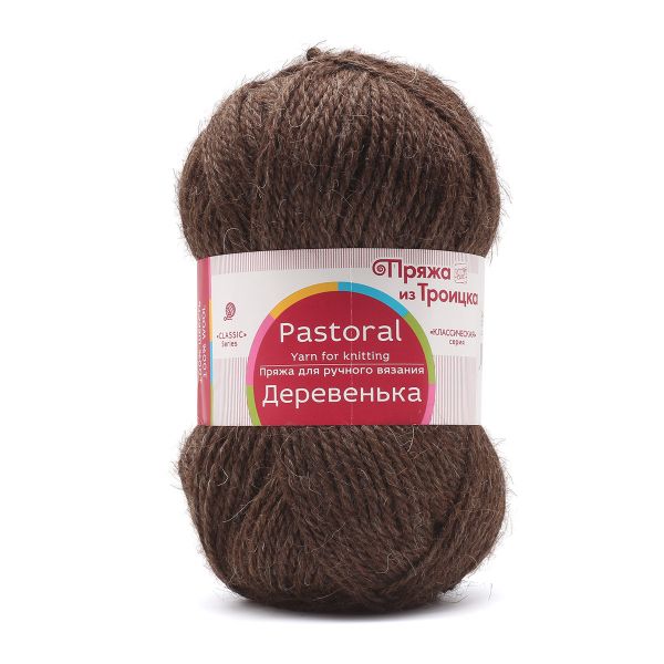 Пряжа Троицкая Деревенька / уп.10 мот. по 100 г, 170 м, 251 коричневый