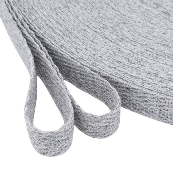 Тесьма (лента) киперная (100% х/б) 10 мм / 45.72 метра, 18 серый меланж, 6190-2017