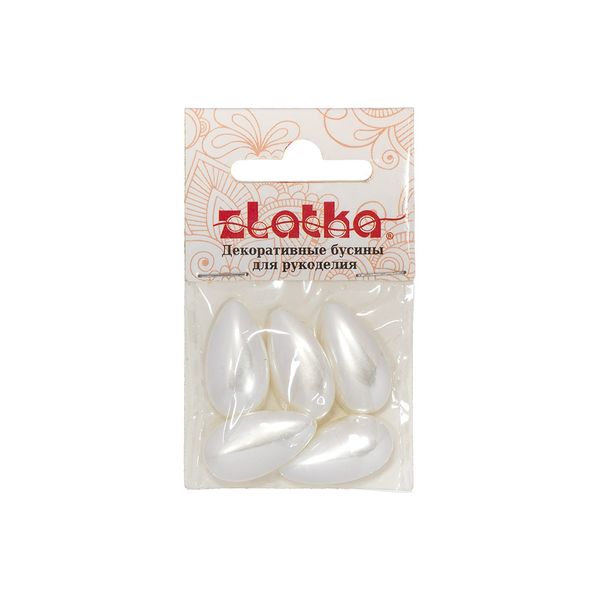Бусины пластик 12х22 мм, 25 шт, №01, Zlatka JJBH-06