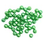 Бусины пластик (жемчуг) ⌀10 мм, 25 г, Astra&Craft, 038 NL зеленый