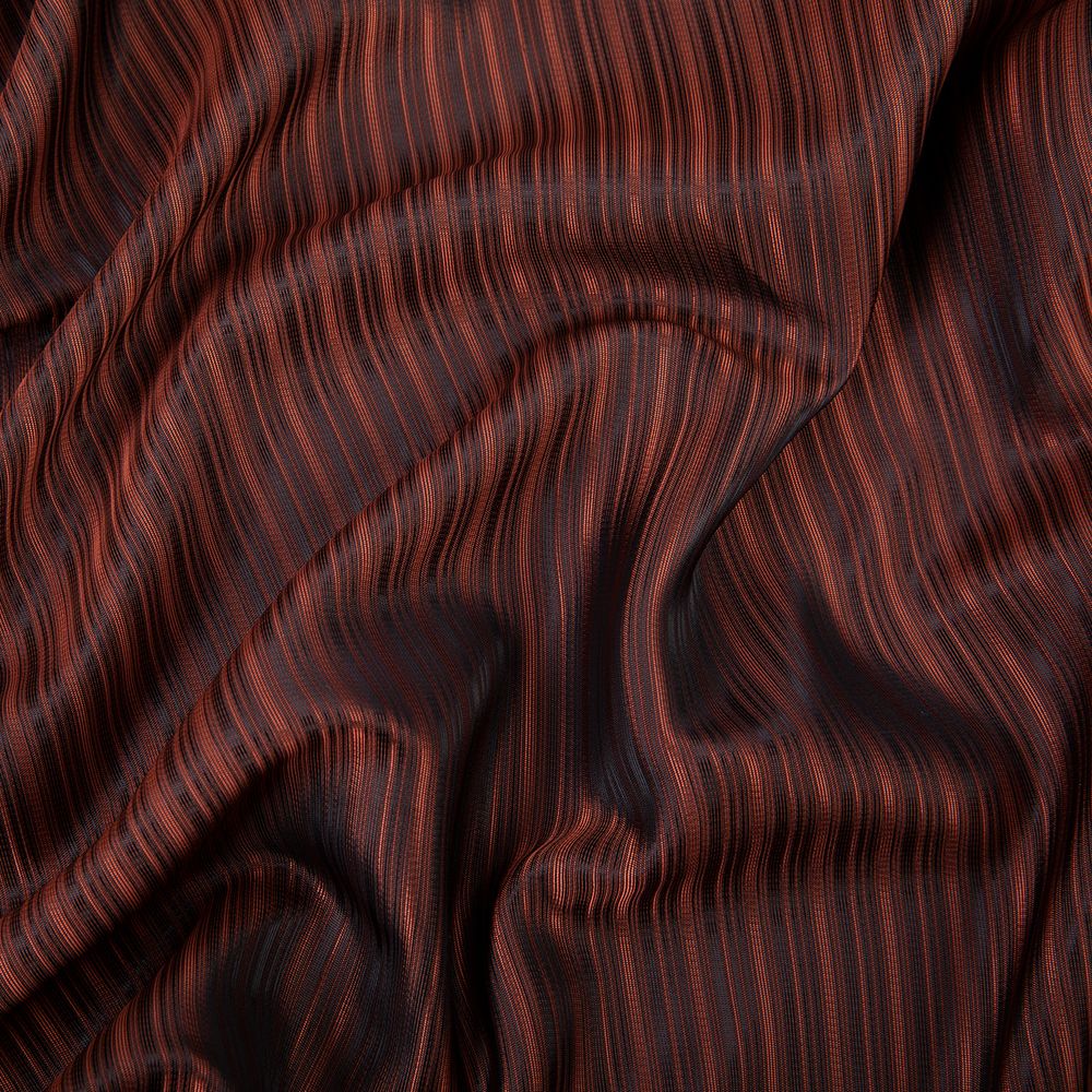 Ткань подкладочная (таффета) с рисунком 96 г/м², 100х145 см, 021 коричневый в полоску, Gamma JTR