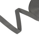 Стропа (ременная лента) 30 мм / 25 метров, толщ. 0.94 мм, [17.1 г/пог.м], 100% п/п, серый, Gamma 3075