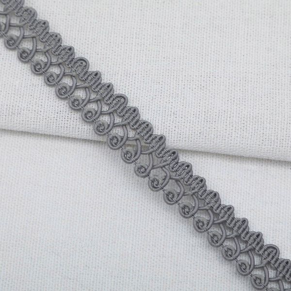 Тесьма отделочная вязаная 15 мм, 10 м, (св.серый)