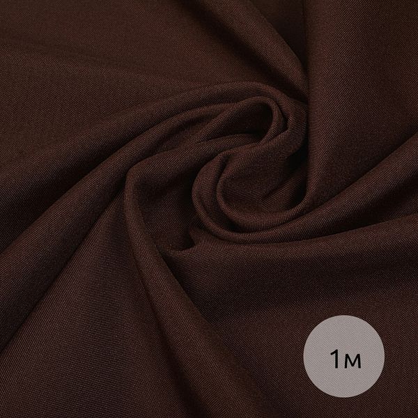 Габардин 150 г/м², 150 см / 1 метр, TBY.150868.1, цв.S868 темн.коричневый