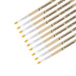 Кисть синтетика плоская прямая №2, 10 шт