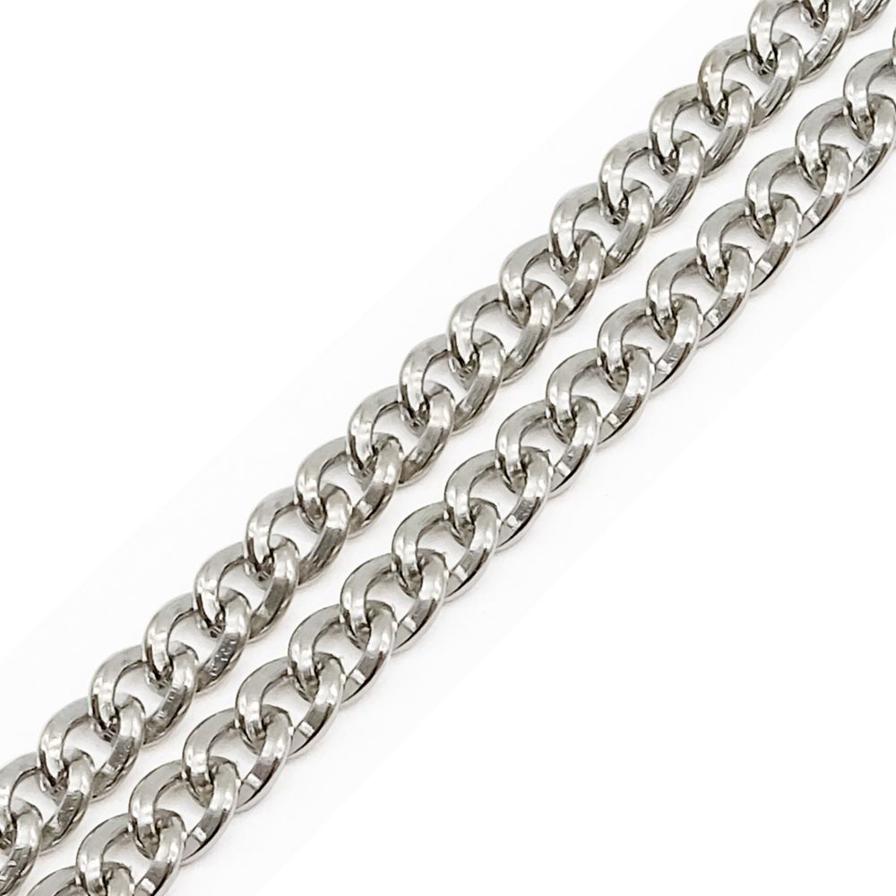 Цепь стальная, 6,2х4,8 мм, 10 м, никель