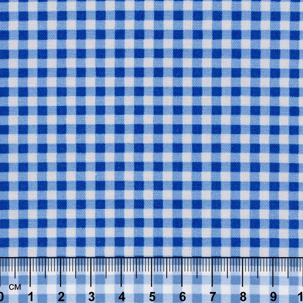Ткань для пэчворка Peppy Бабушкин сундучок, отрез 50х55 см, 140 г/м², БС-50 клетка синий, Peppy