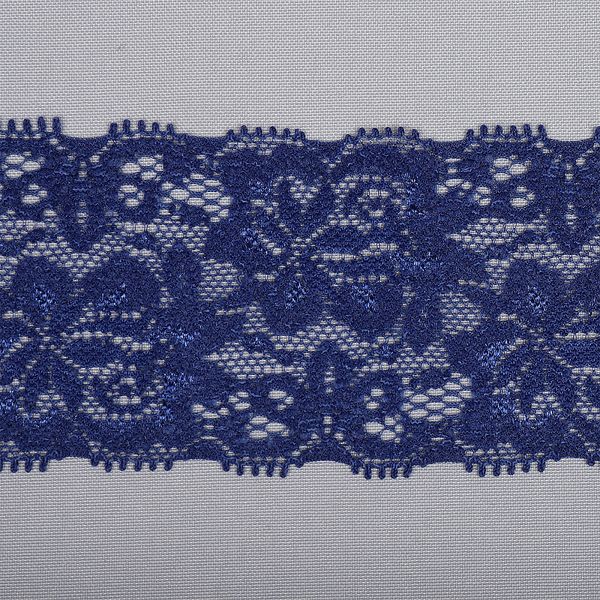 Кружево эластичное (стрейч) 55 мм, 238, цв.03 т.синий уп. 25 м, Kruzhevo